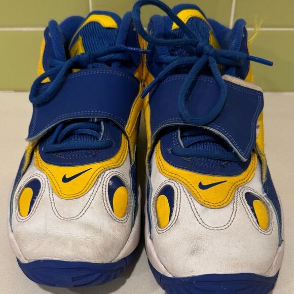 Nike Air Speed Turf DZ4448-100 Youth Sneakers — Size 7Y Blue/Yellow (Used) - Picture 2 of 6